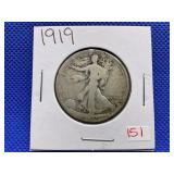 1919 WALKING LIBERTY HALF DOLLAR