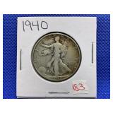 1940 WALKING LIBERTY HALF DOLLAR