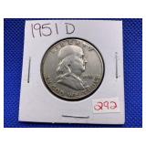 1951-D FRANKLIN HALF DOLLAR