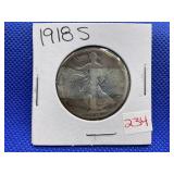 1918-S WALKING LIBERTY HALF DOLLAR