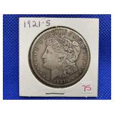 1921-S MORGAN SILVER DOLLAR