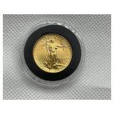 1986 AMERICAN EAGLE 1/4 OUNCE GOLD COIN MS63 WITH