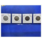 LOT OF 4 SILVER CANADIAN QUARTERS 1959, 1962, 1964