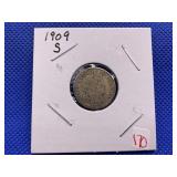 1909S BARBER DIME
