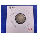 1896S BARBER DIME
