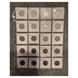 LOT OF 20 CANADIAN QUARTERS - 1 SILVER