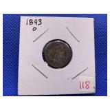 1893O BARBER DIME