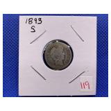 1893S BARBER DIME