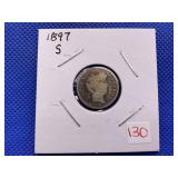 1897S BARBER DIME