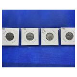 LOT OF 4 CANADIAN NICKELS 1930, 1932, 1937 (WITH