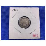 1914 BARBER DIME