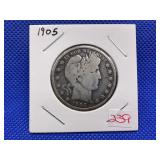 1905 BARBER HALF DOLLAR