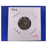 1904 BARBER DIME