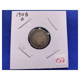 1905O BARBER DIME