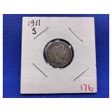 1911S BARBER DIME
