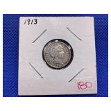 1913 BARBER DIME