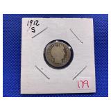 1912S BARBER DIME