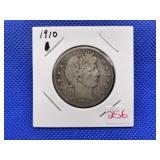 1910 BARBER HALF DOLLAR