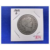 1909O BARBER HALF DOLLAR