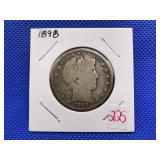 1898 BARBER HALF DOLLAR