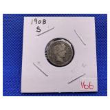 1908S BARBER DIME