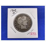 1902O BARBER HALF DOLLAR