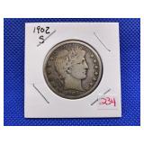 1902S BARBER HALF DOLLAR