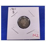 1901S BARBER DIME