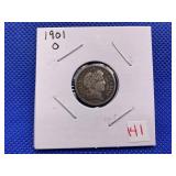 1901O BARBER DIME