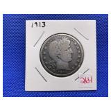 1913 BARBER HALF DOLLAR