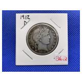 1912D BARBER HALF DOLLAR