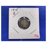 1915S BARBER DIME