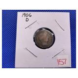 1906D BARBER DIME