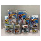 LOT OF 10 HOT WHEELS CARS WITH PROTECTIVE CASES