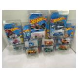 LOT OF 10 HOT WHEELS CARS IN PROTECTIVE CASES IN