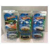 LOT OF 6 HOT WHEELS CARS IN PROTECTIVE CASES