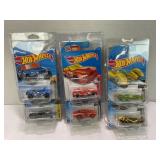 LOT OF 6 HOT WHEELS CARS IN PROTECTIVE CASES