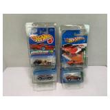 LOT OF 4 HOT WHEELS TREASURE HUNT CARS IN FACTORY