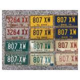 LARGE LOT OF LICENSE PLATES FROM THE 70'S MANY