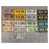 LARGE LOT OF LICENSE PLATES FROM THE 60'S AND 70'S