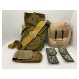 Military Ammo pouches, Gas Mask and Canteen