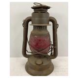 DIETZ LITTLE WIZARD LANTERN W/ORIGINAL RED GLASS