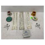 LOT OF SMALL ADVERTISEMENT; CONCRETE CALCULATOR