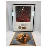 1993 Coca-Cola Advertising Tin sign & 1978 framed