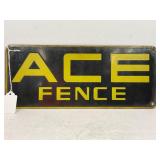 Ace porcelain fence sign - 12' x 5'
