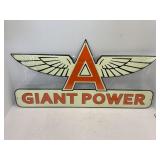 Flying A embossed metal sign - 23' x 11 1/2'