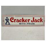 Cracker Jack with prize porcelain sign - 14' x 3
