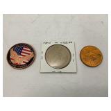 Charles Lindberg Spirit of St. Louis token, copper