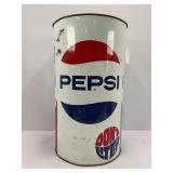 Pepsi J.L. Clark metal trash can - 14 1/2' tall