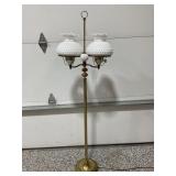 HOBNAIL DOUBLE MILK GLASS FLOOR LAMP